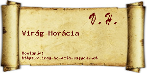 Virág Horácia névjegykártya