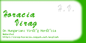 horacia virag business card